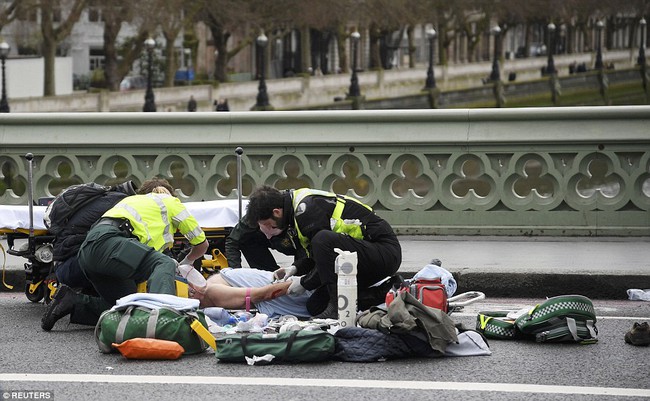 Súng nổ bên ngoài tòa nhà Quốc hội Anh, ít nhất 12 người bị thương - Ảnh 6.