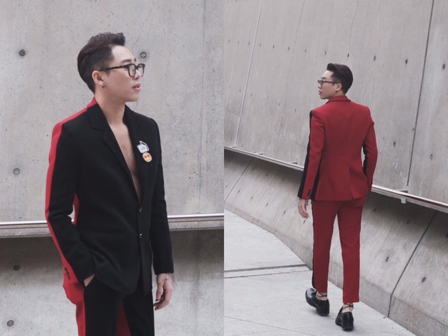 Seoul Fashion Week: Phí Phương Anh lại đổi màu tóc, kẻ mắt sắc lẹm cùng Hoàng Ku khoe style sexy - Ảnh 5.