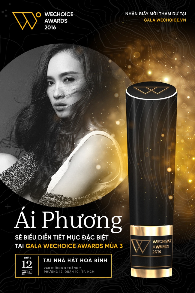 Noo Phước Thịnh, Ái Phương: Hai điểm nhấn tiếp theo của đêm Gala WeChoice Awards 2016 - Ảnh 3.