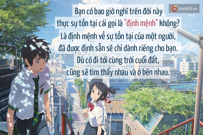 Your Name: Chỉ cần có niềm tin, cả thế giới sẽ xoay vần để giúp bạn tìm được tình yêu của mình - Ảnh 1.