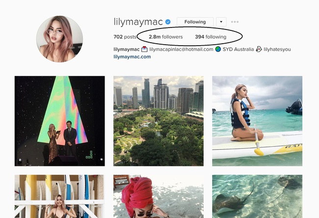Lily Maymac vừa theo d&otilde;i Ch&acirc;u B&ugrave;i tr&ecirc;n Instagram - Ảnh 1.