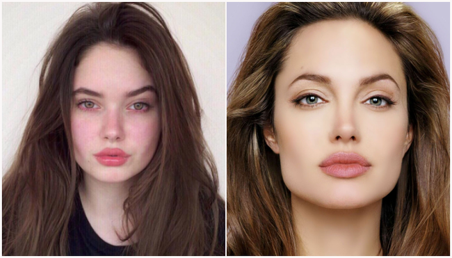 Nhan sắc xinh đẹp của c&ocirc; n&agrave;ng 15 tuổi được v&iacute; như bản sao Angelina Jolie - Ảnh 1.