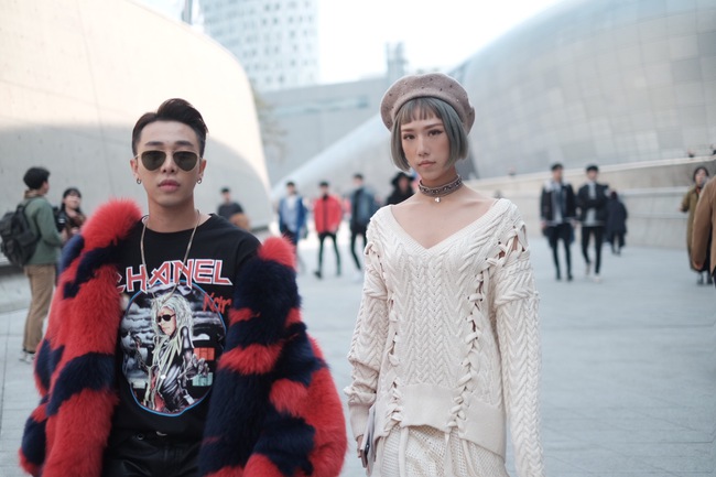 Seoul Fashion Week: Min xinh như gái Hàn, Hoàng Ku mặc áo lông 5kg giá 500 triệu ngồi ghế đầu xem show - Ảnh 3.