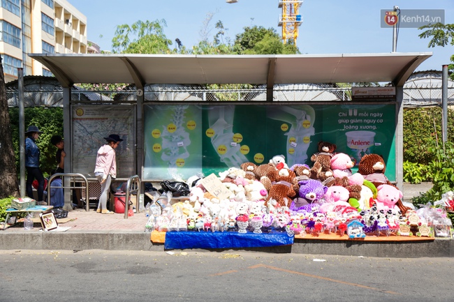 Hàng trăm gấu bông chất đống tại trạm xe buýt ở Sài Gòn trong ngày Valentine - Ảnh 2.