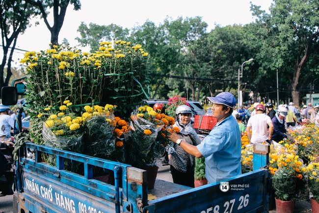 Người dân tràn ra đường mua hoa đại hạ giá chiều 30 Tết ở Sài Gòn - Ảnh 8.