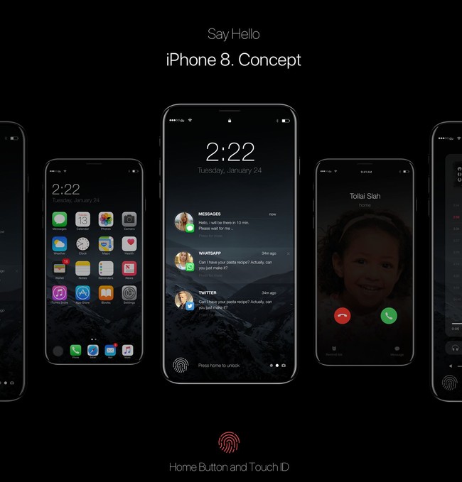 Chiêm ngưỡng ý tưởng iPhone 8 đẹp mê hồn, đội Apple lại có dịp nở mày nở mặt - Ảnh 1.