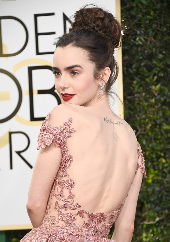 Thảm đỏ Quả Cầu Vàng 2017: Lily Collins đẹp như công chúa, đánh bật dàn Hoa hậu, mỹ nhân Hollywood - Ảnh 4.