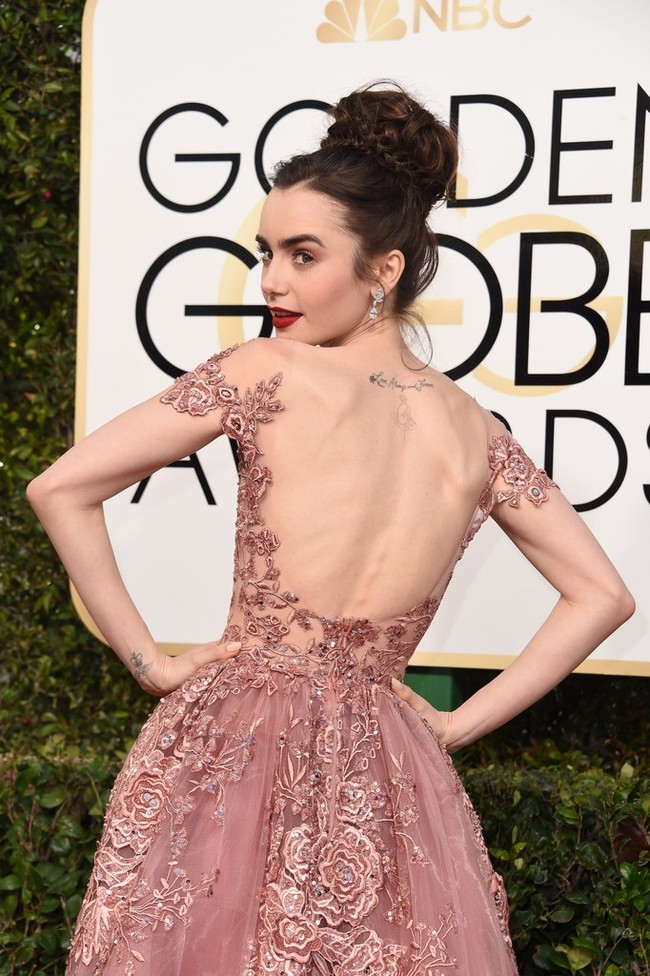 Thảm đỏ Quả Cầu Vàng 2017: Lily Collins đẹp như công chúa, đánh bật dàn Hoa hậu, mỹ nhân Hollywood - Ảnh 3.