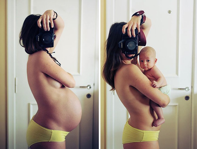 Loạt ảnh trước - sau cho thấy sự biến đổi tuyệt vời của những người mẹ khi mang bầu và sinh con - Ảnh 25.
