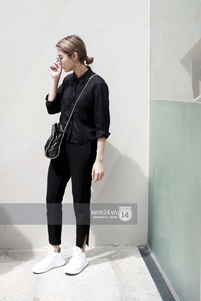 Street style 2 miền: Miền Bắc tắc k&egrave; hoa với đủ phong c&aacute;ch, miền Nam tuyền một m&agrave;u đen b&iacute; ẩn - Ảnh 8.