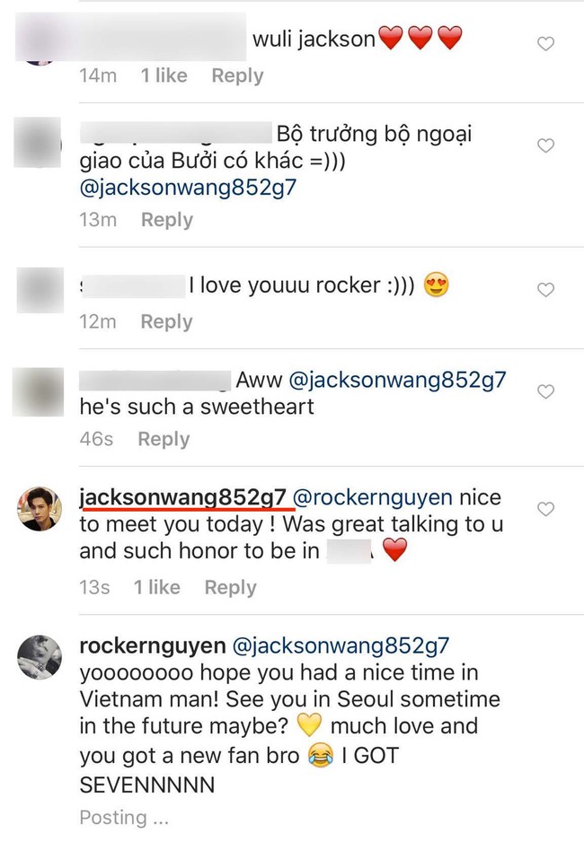 Jackson (GOT7) bất ngờ cảm ơn fan bằng tiếng Việt, theo dõi Rocker Nguyễn trên Instagram - Ảnh 5.