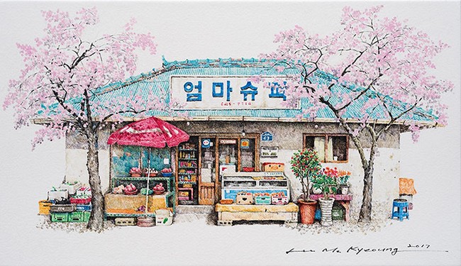 Tranh đẹp phong cảnh Hàn Quốc  AmiA  Nội thất đẹp Giá rẻ tại Kho