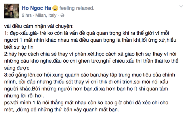 Hà Hồ: Với tôi một là nói thẳng mặt nhau, không bao giờ đá xéo chi cho mệt - Ảnh 1.