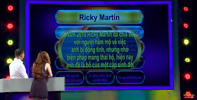 Chương trình Vì bạn xứng đáng gây tranh cãi khi cung cấp thông tin Ricky Martin bị đồng tính cho người chơi - Ảnh 3.