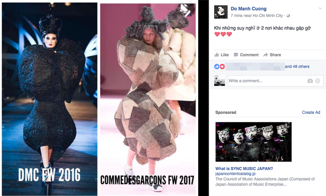 Kỳ lạ: Thiết kế mới nhất của Comme des Garçons giông giống sáng tạo của Đỗ Mạnh Cường - Ảnh 1.
