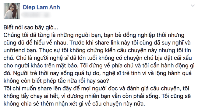 Sự việc Hương Giang Idol xúc phạm nghệ sĩ Trung Dân, sao Việt nghĩ gì? - Ảnh 7.