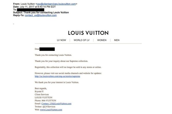 BST Louis Vuitton x Supreme bất ngờ bị hủy bán tại Mỹ không lý do khiến các tín đồ thời trang ngơ ngác - Ảnh 3.
