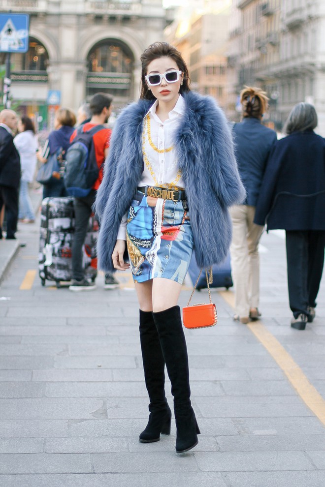 Clip: Đ&acirc;u chịu k&eacute;m chị k&eacute;m em, Kỳ Duy&ecirc;n cũng vừa khoe khả năng n&oacute;i tiếng Anh tại Milan Fashion Week 2018 - Ảnh 2.