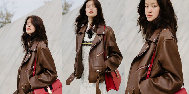 C&ocirc; n&agrave;ng 17 tuổi với khu&ocirc;n mặt lệch chuẩn V-line n&agrave;y l&agrave; mẫu H&agrave;n duy nhất được Vogue Mỹ ch&uacute; &yacute; tại Seoul Fashion Week vừa qua - Ảnh 1.
