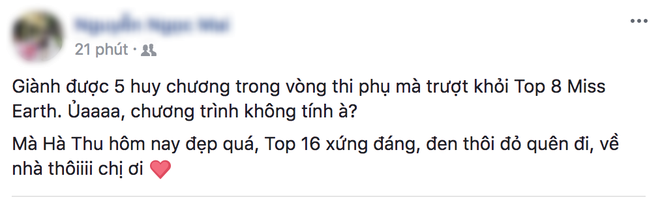 Cư dân mạng đồng loạt bày tỏ sự tiếc nuối khi Á hậu Hà Thu trượt khỏi Top 8 Miss Earth 2017 - Ảnh 3.