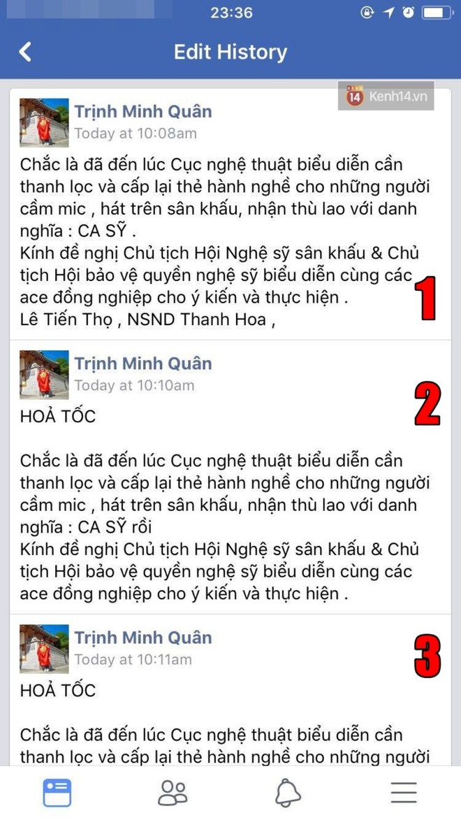 Người ta uốn lưỡi 7 lần trước khi nói, còn Minh Quân sửa hẳn MƯỜI TÁM lần khi đăng status dài 3 dòng đá xéo Chi Pu - Ảnh 2.