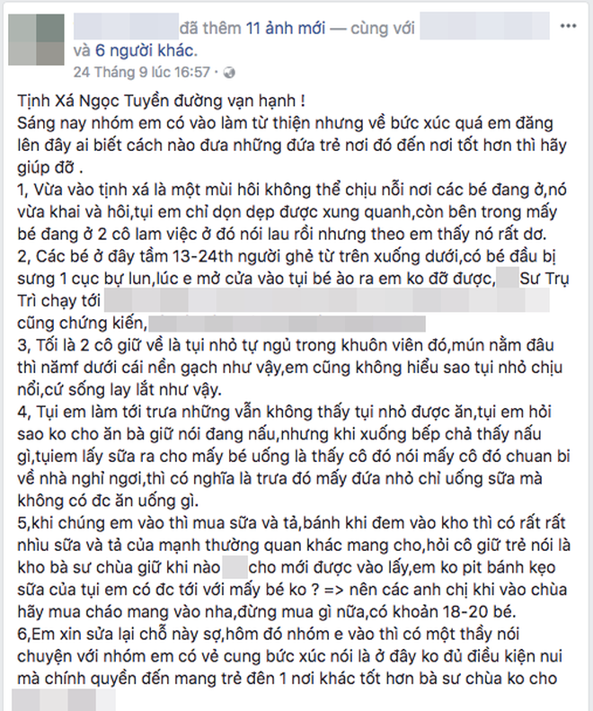 Sư cô bị tố bỏ đói trẻ mồ côi, để các bé nằm ngủ trên nền nhà dơ bẩn: 