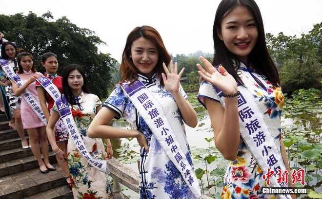 Nhan sắc của dàn thí sinh Hoa hậu Du lịch Quốc tế Trung Quốc bị chê bai không tiếc lời - Ảnh 2.