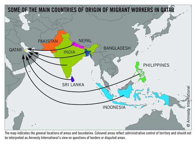 Kh&ocirc;ng chỉ c&oacute; những t&ograve;a nh&agrave; xa hoa hay d&aacute;t v&agrave;ng, cuộc sống tại Qatar cũng thấm đầy nước mắt - Ảnh 1.