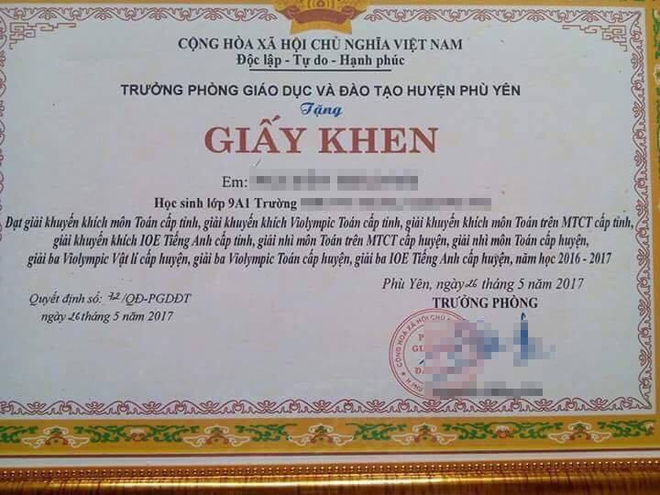 Đêkhi phiên bản đời thực: Học giỏi toàn diện, giấy khen ghi kín mít giải thưởng - Ảnh 1.