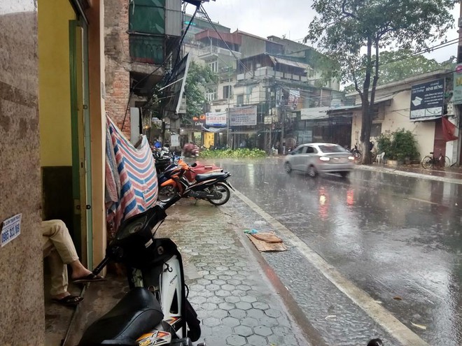 H&agrave; Nội: C&acirc;y lớn đổ sập, mưa b&atilde;o m&ugrave; mịt sau trận gi&ocirc;ng đầu ti&ecirc;n của đợt n&oacute;ng đỉnh điểm - Ảnh 2.