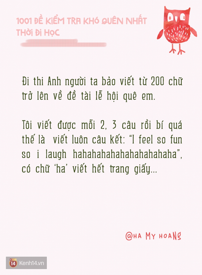 Hãy kể lại một bài làm kiểm tra khó quên nhất của bạn đi nào! - Ảnh 3.