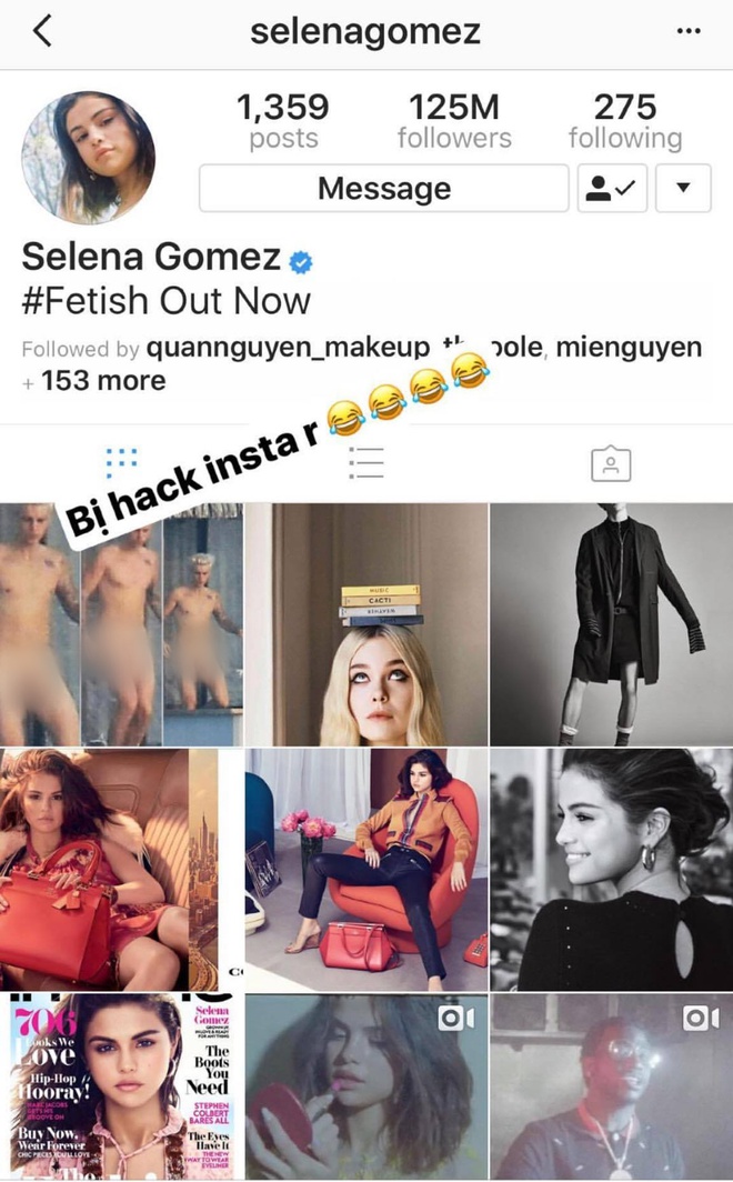 Selena Gomez bị hacker tấn công tài khoản Instagram, đăng hình nhạy cảm của Justin Bieber - Ảnh 1.