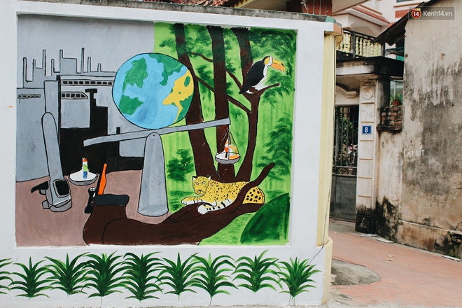 Đ&acirc;u cần đến Quảng Nam mới c&oacute; l&agrave;ng b&iacute;ch họa, ngay H&agrave; Nội giờ cũng c&oacute; con đường được vẽ đẹp m&ecirc; ly - Ảnh 9.