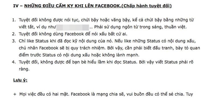 Trường Lương Thế Vinh ban hành nội quy mới: Cấm học sinh bấm like khi chưa đọc kỹ status Facebook - Ảnh 2.