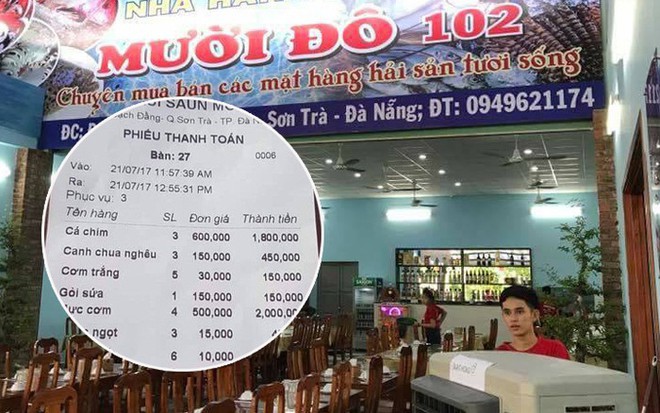 Nh&agrave; h&agrave;ng hải sản chặt ch&eacute;m du kh&aacute;ch ở Đ&agrave; Nẵng bị phạt 15 triệu đồng - Ảnh 1.