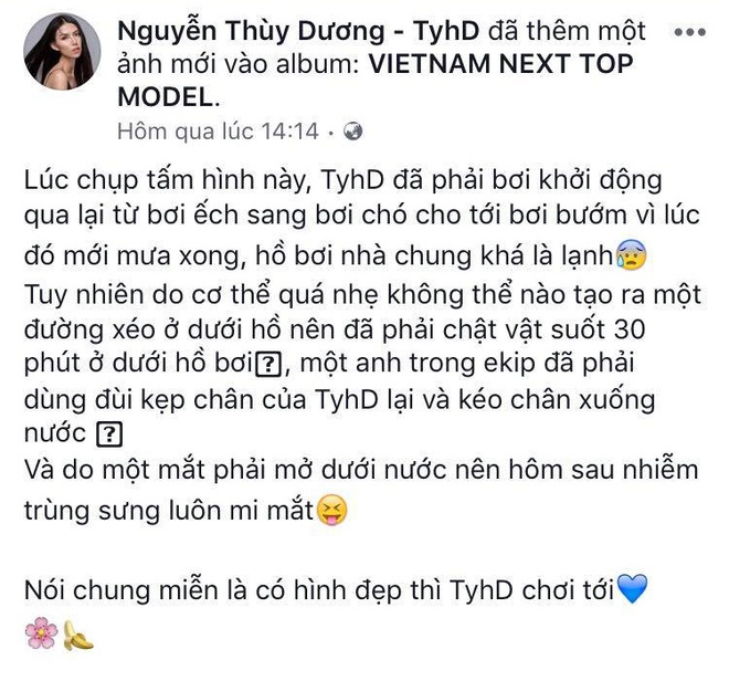 Thùy Dương bị nhiễm trùng mắt để có được bức hình gây sốt Next Top những ngày qua! - Ảnh 1.