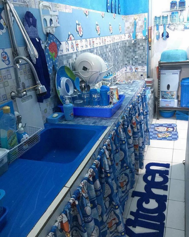 Đ&acirc;y l&agrave; căn nh&agrave; khi hai vợ chồng đều l&agrave; fan cuồng của m&egrave;o &uacute; Doraemon c&ugrave;ng về sống chung! - Ảnh 4.