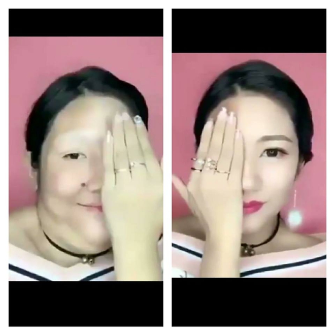 Clip trang điểm Trung Quốc khiến netizen tranh cãi: Make up từ xấu thành xinh còn được, chứ béo sang gầy thì hơi quá! - Ảnh 2.