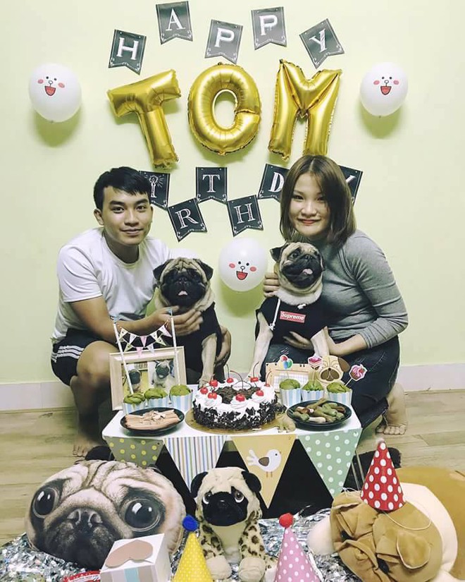 Ch&uacute; ch&oacute; pug số hưởng: Được chủ tổ chức sinh nhật 2 tuổi ho&agrave;nh tr&aacute;ng c&ugrave;ng anh em chiến hữu - Ảnh 4.