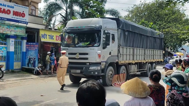 TP. HCM: Dắt xe đạp băng qua đường, cụ bà 70 tuổi chết thảm dưới bánh xe tải - Ảnh 1.