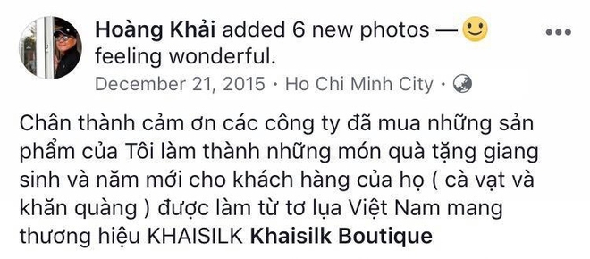 Doanh nhân Hoàng Khải từng tự hào khi nhiều công ty lớn mua tơ lụa Việt Nam mang thương hiệu Khaisilk để tặng khách hàng - Ảnh 2.