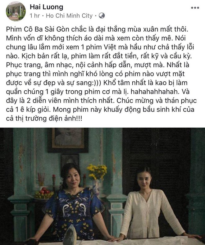 Tăng Thanh Hà, Lương Mạnh Hải và nhiều sao Việt đồng loạt khen ngợi Cô Ba Sài Gòn hết lời - Ảnh 3.