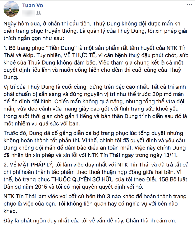 Th&ugrave;y Dung bị chỉ tr&iacute;ch coi thường nh&agrave; thiết kế, quản l&yacute; l&ecirc;n tiếng ph&acirc;n trần - Ảnh 4.
