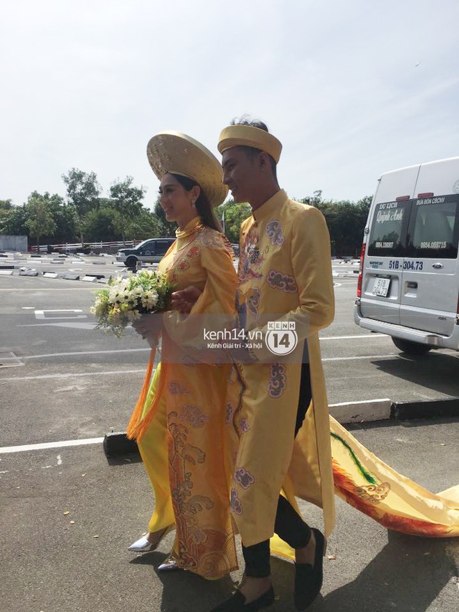 Loạt ảnh cận cảnh cô dâu Lâm Khánh Chi diện áo dài long phụng quét đất về nhà chồng - Ảnh 10.