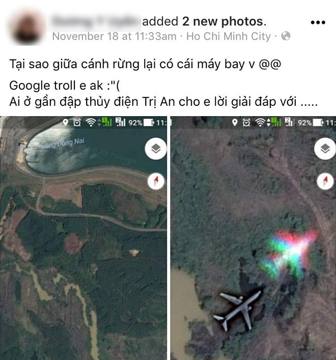 Bóng máy bay bí ẩn giữa rừng thủy điện Trị An được Google chụp lại: Đã có lời giải thích xác đáng! - Ảnh 3.