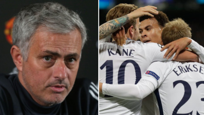 Mourinho ch&acirc;m chọc Tottenham khiến fan Man Utd kho&aacute;i ch&iacute; - Ảnh 1.