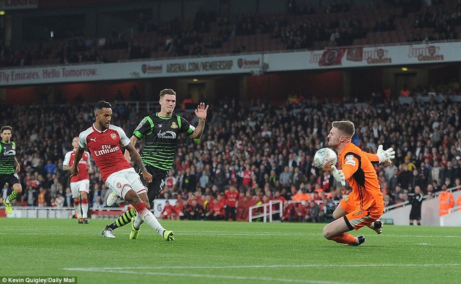 Theo Walcott giúp Arsenal vất vả vượt qua đội bóng hạng 3 - Ảnh 9.