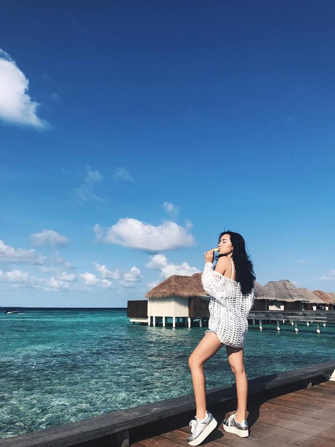 Tưởng đến Maldives nghỉ dưỡng, nào ngờ Châu Bùi được làm gương mặt thương hiệu cho Reebok - Ảnh 9.