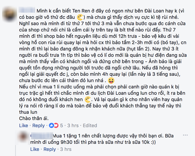 Trà sữa gây sốt Ten Ren khai trương vài ngày đã phải tạm đóng cửa vì quá tải, không thể đảm bảo chất lượng phục vụ - Ảnh 3.