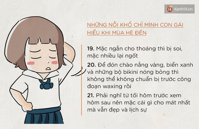 Những nỗi khổ chỉ mình con gái hiểu mỗi khi mùa hè đến - Ảnh 13.